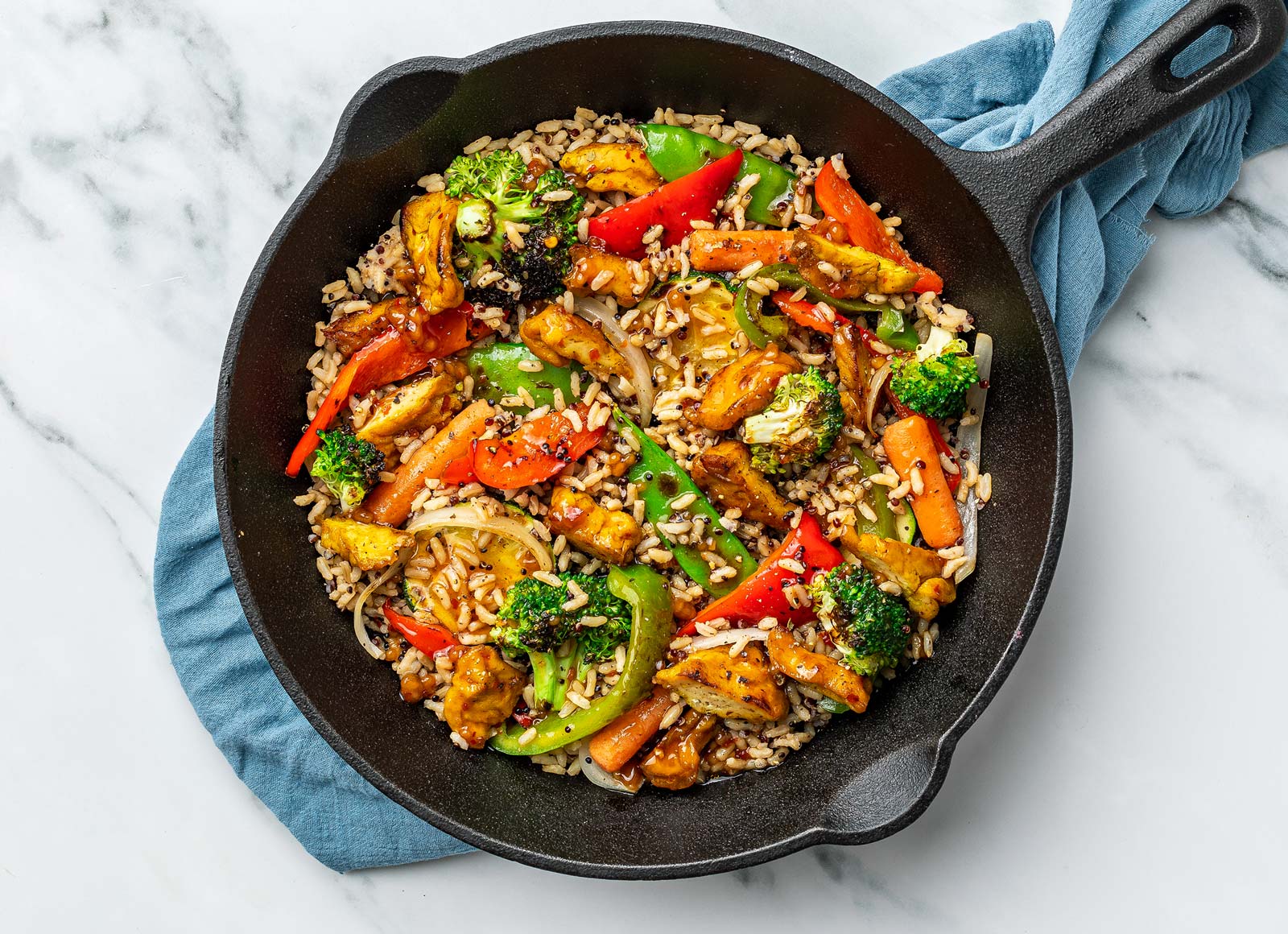 Gingery Lemongrass Tofu + Veggie Fried Rice