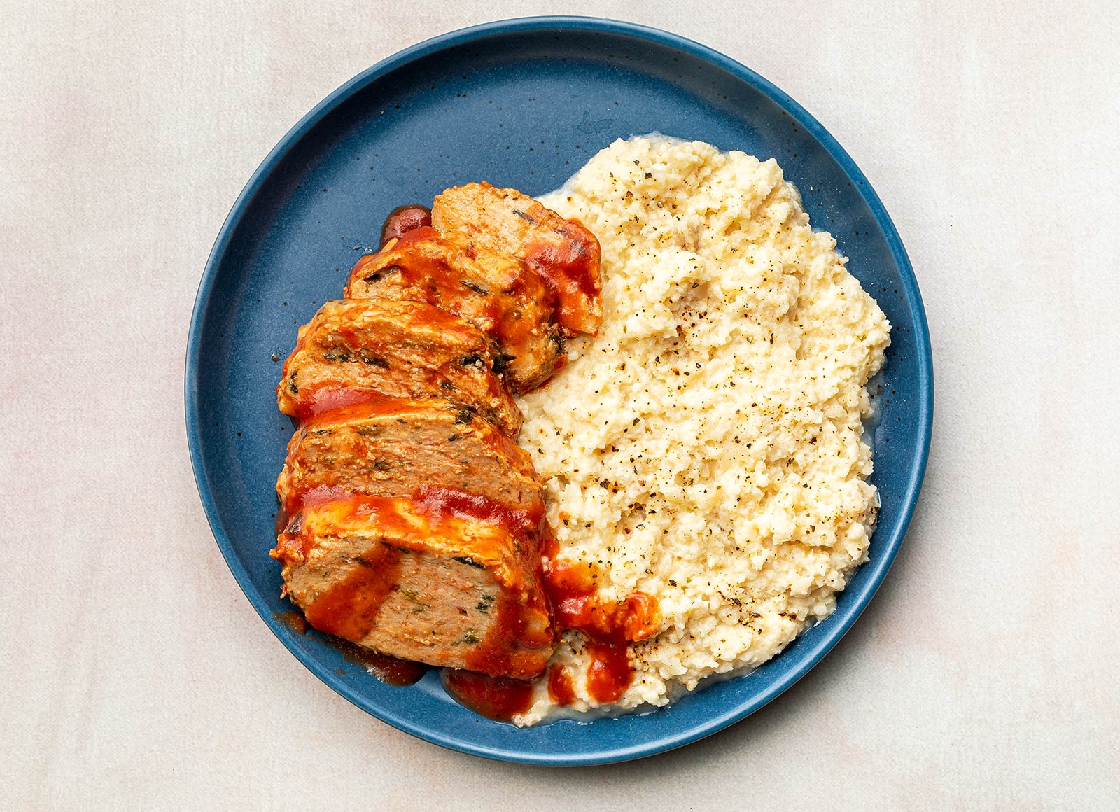 Turkey Meatloaf + Cauliflower Mash