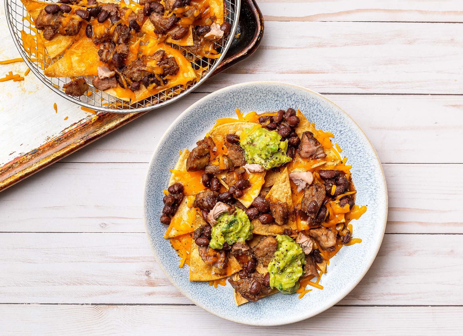 Air Fryer Loaded Pork Nachos