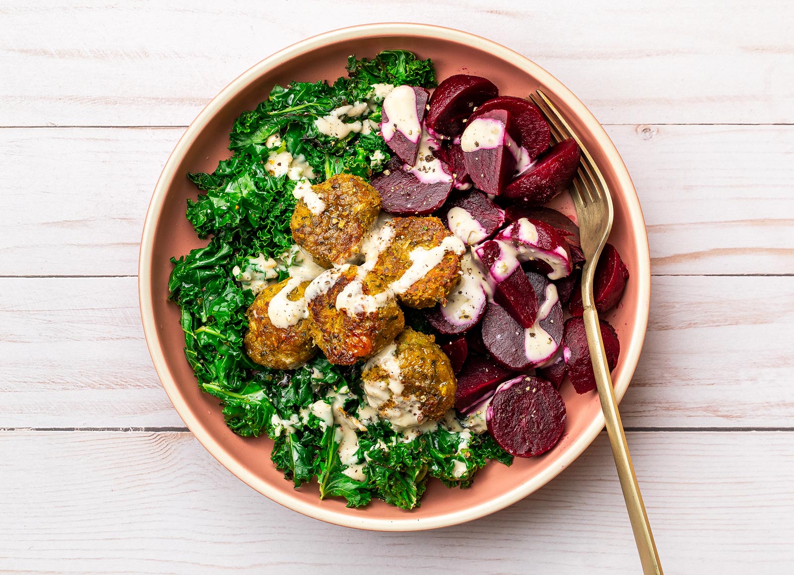 Caesar Falafel Kale Bowl