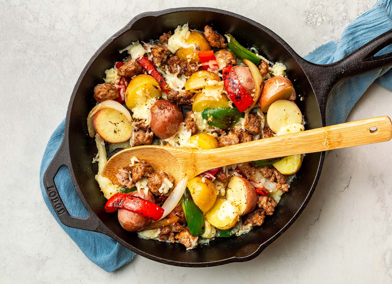 Cheesy Italian Sausage Skillet