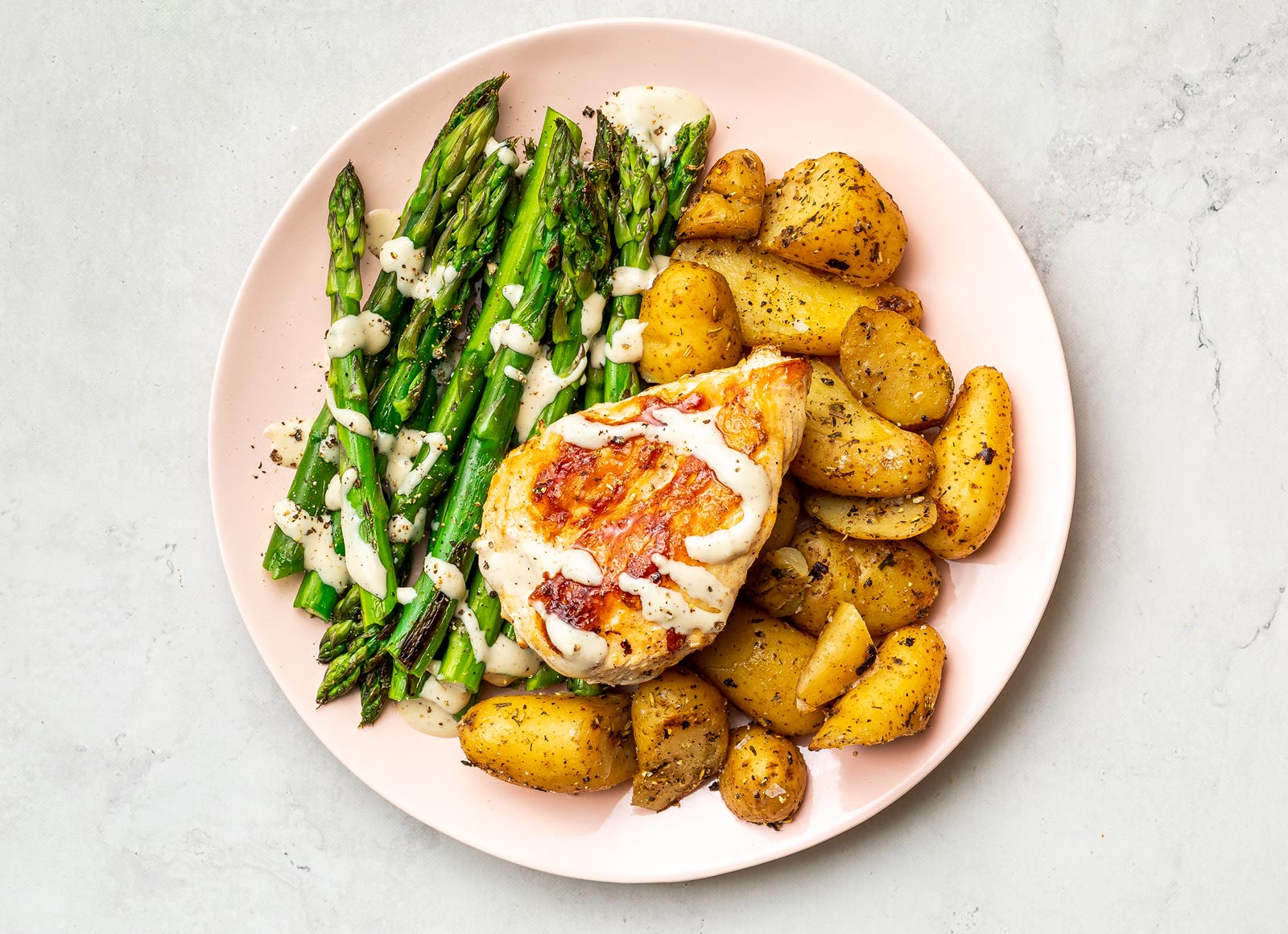 Caesar Chicken Breast + Rosemary Potatoes