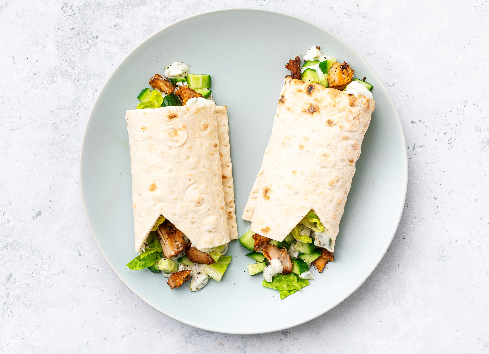 Tzatziki Chicken Salad Lavash Wrap
