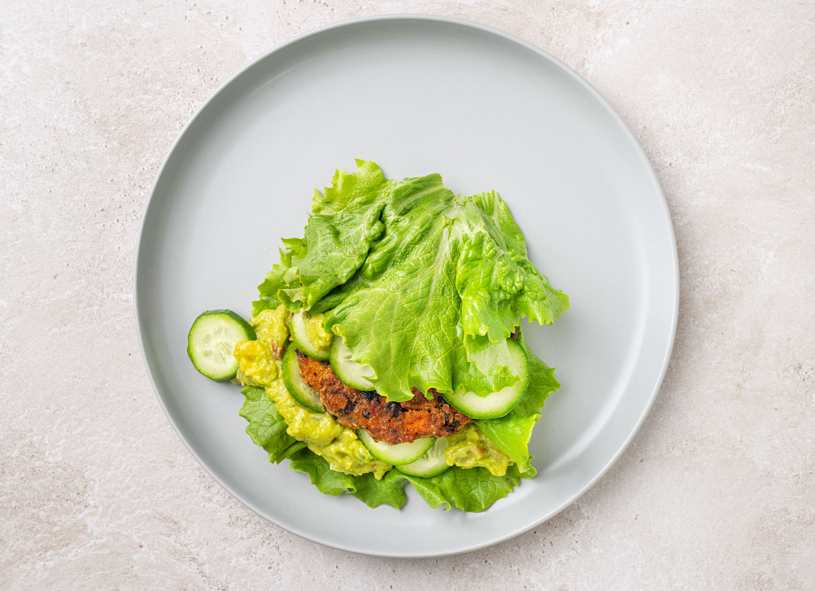 Black Bean + Guac Burger on Lettuce Bun