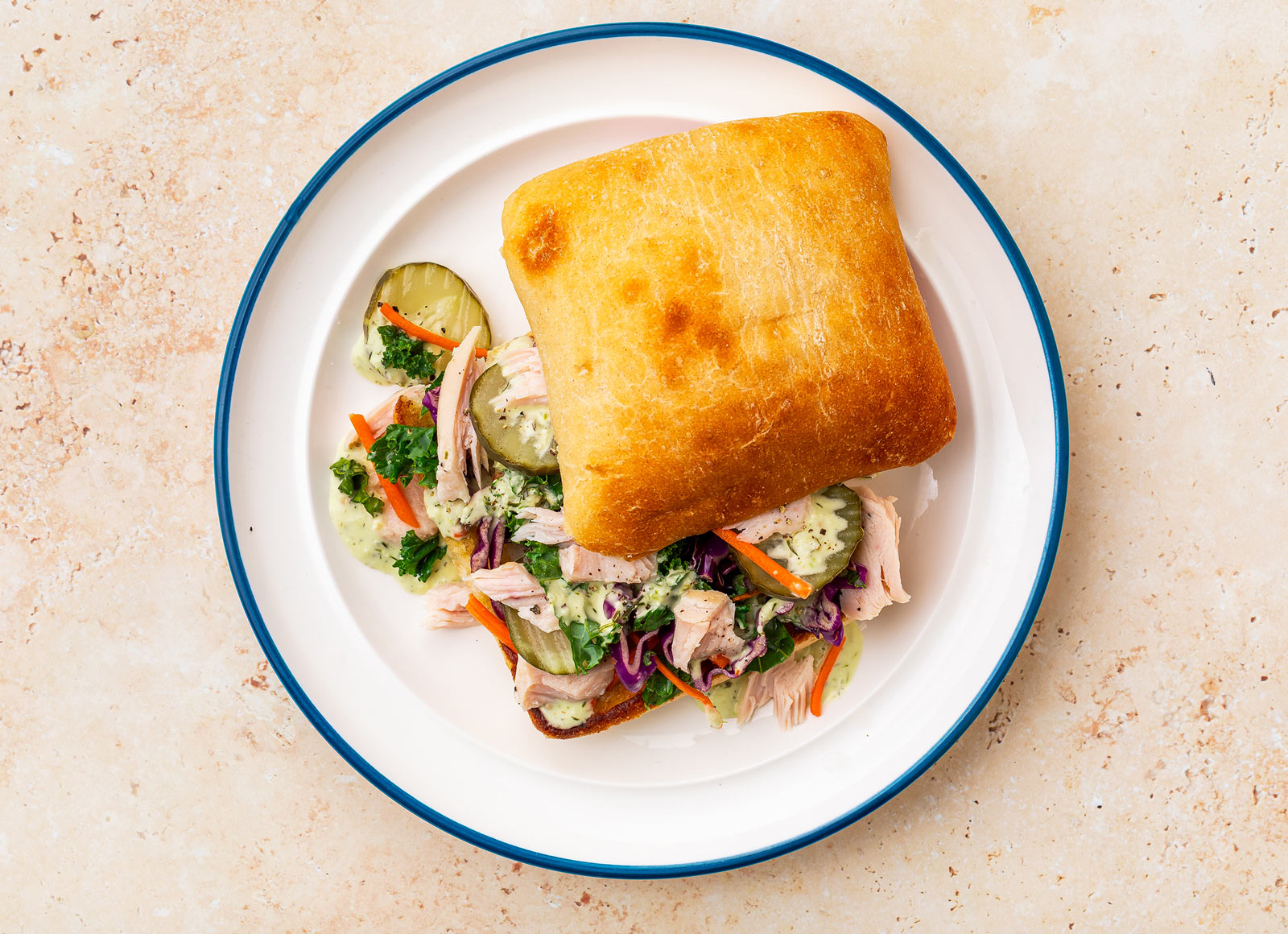 Bistro Chicken + Creamy Pickle Slaw Sandwich