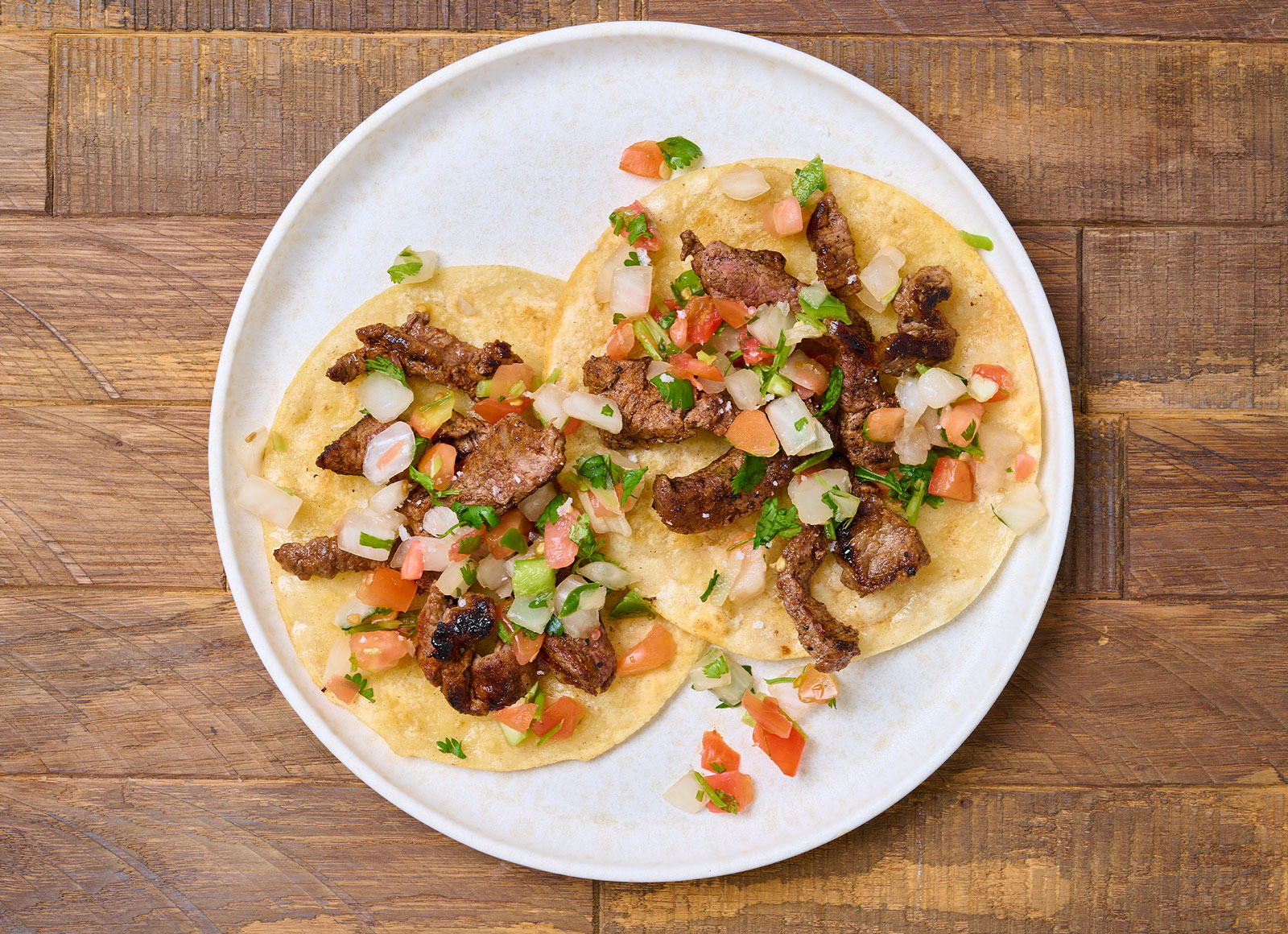Beef + Fresh Salsa Tostadas