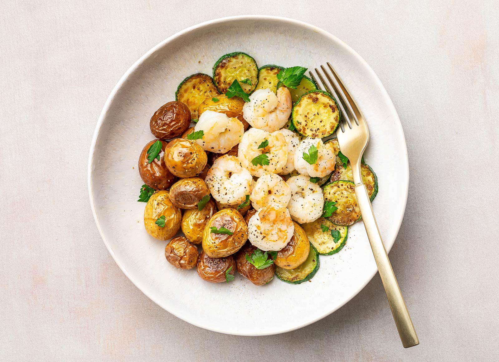 Summery Gulf Shrimp Veggie Bowl