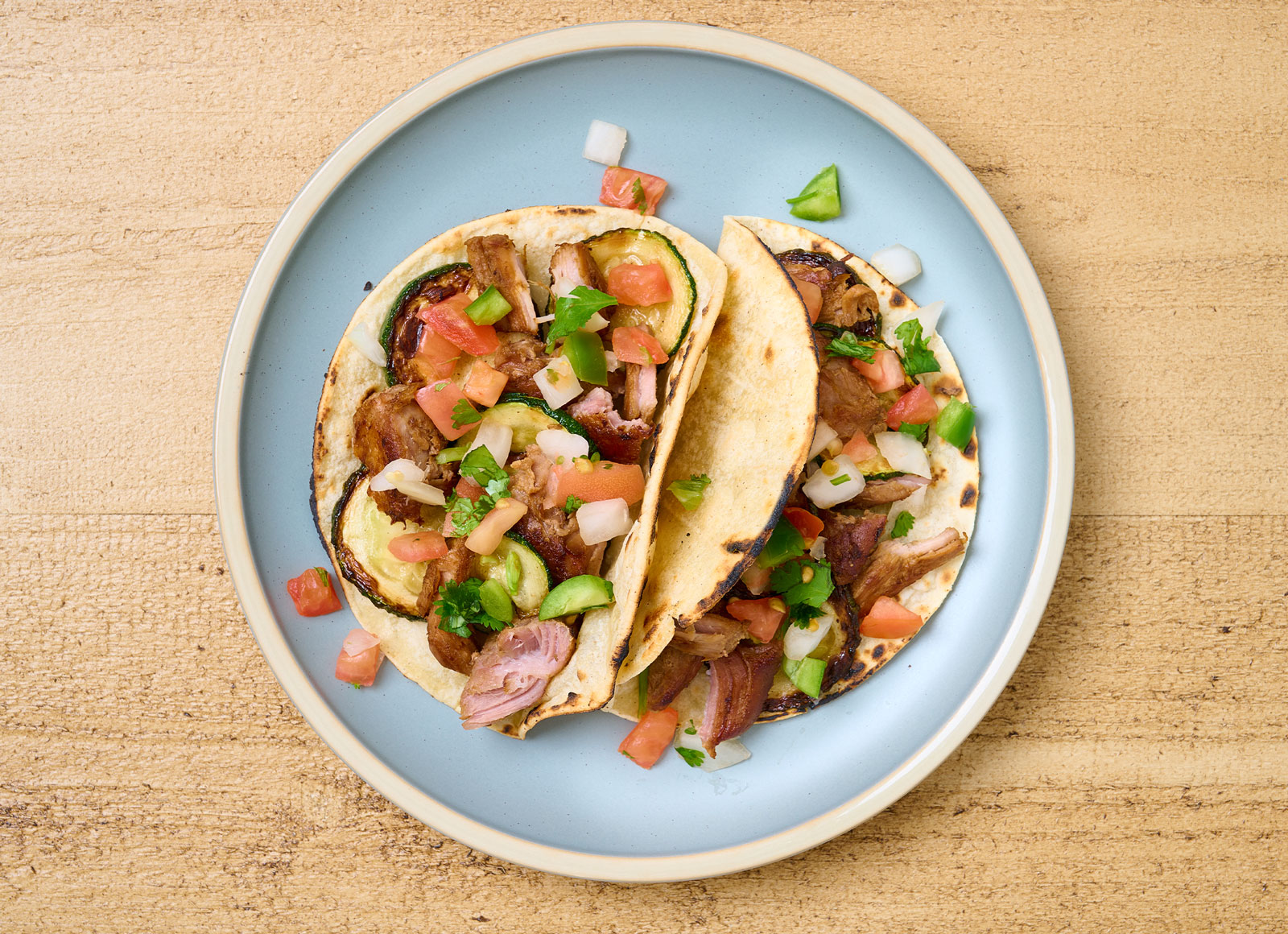 Extra Fresh Carnitas Tacos with Zucchini