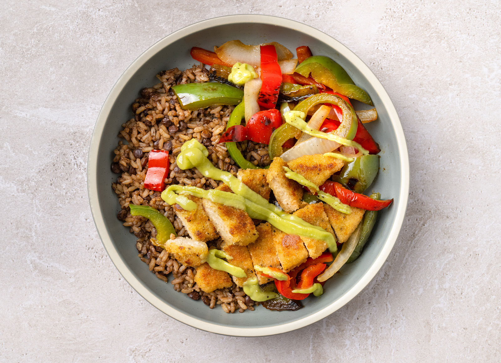 Plant-Based Chicken 'n Guac Bowl
