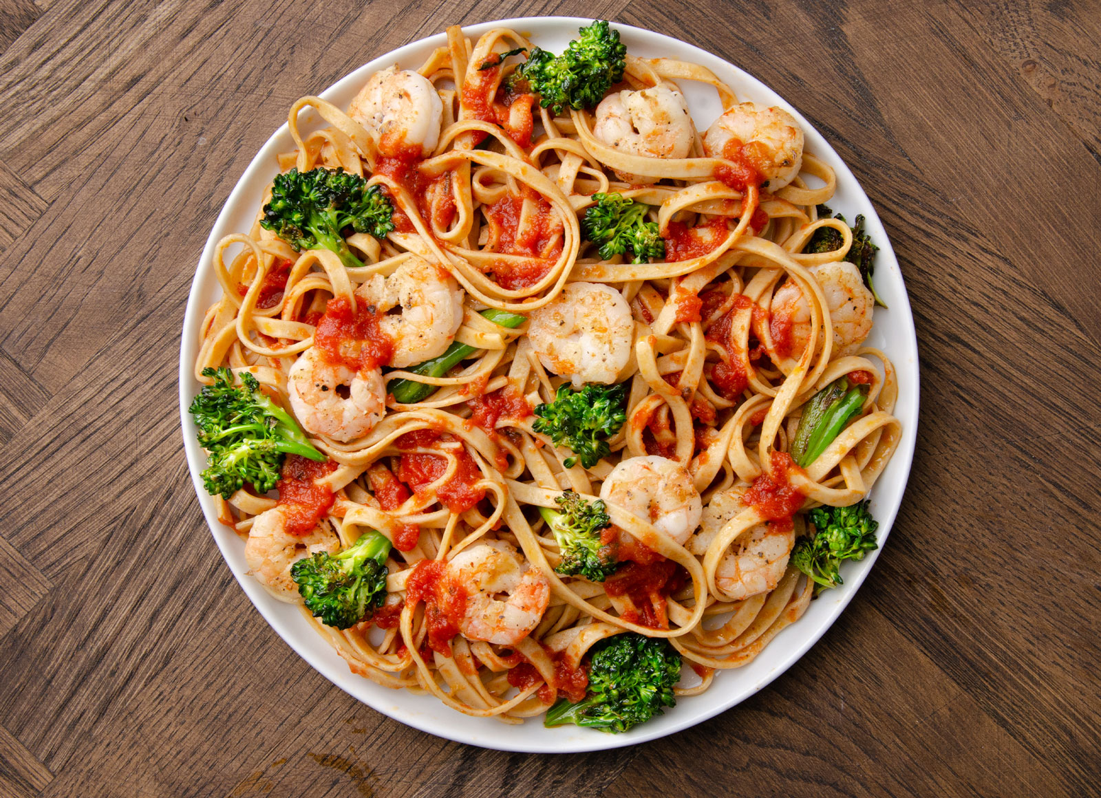 Classic Marinara Shrimp Linguine