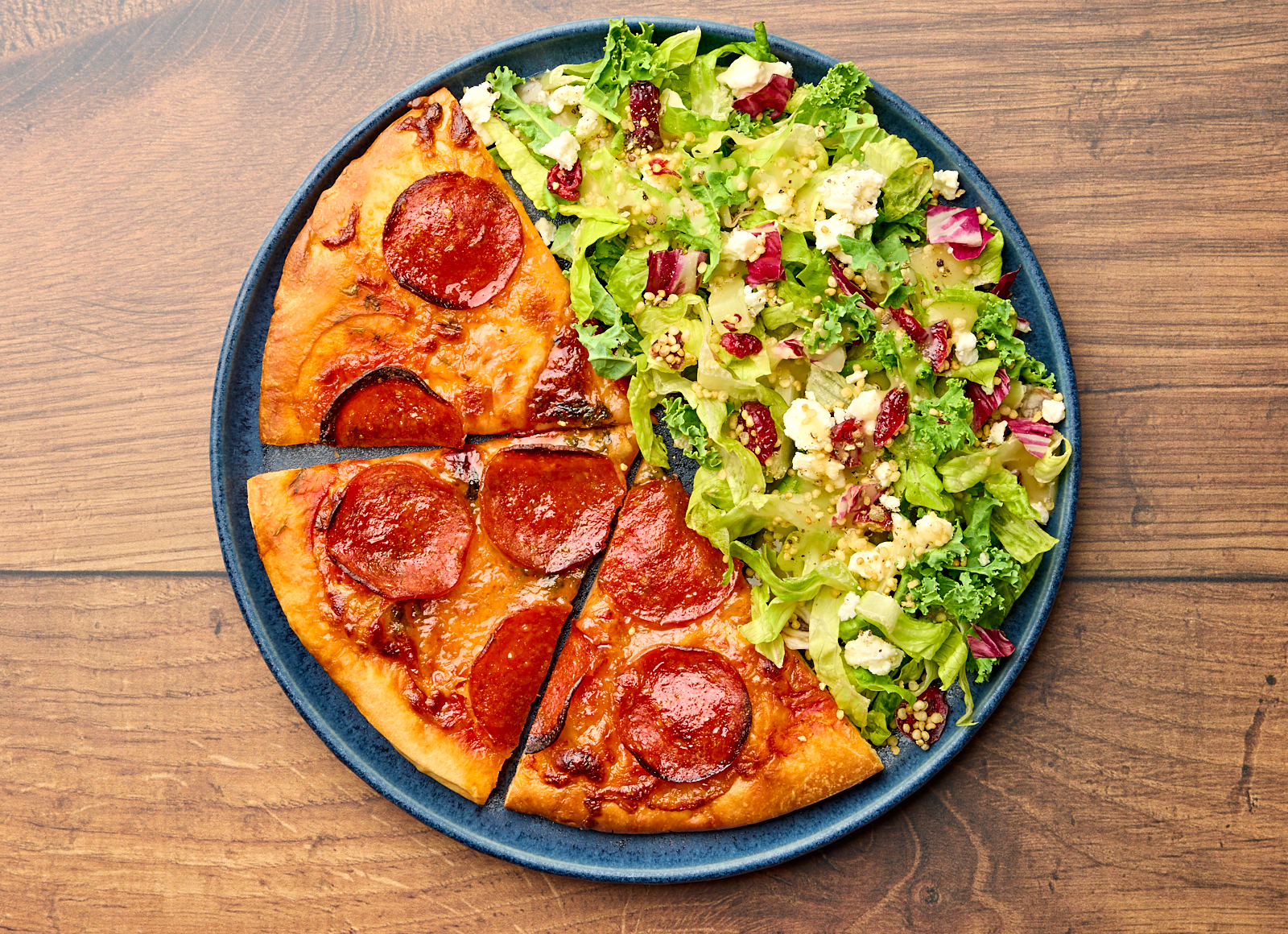 Pepperoni Pizza + Citrus Chopped Salad