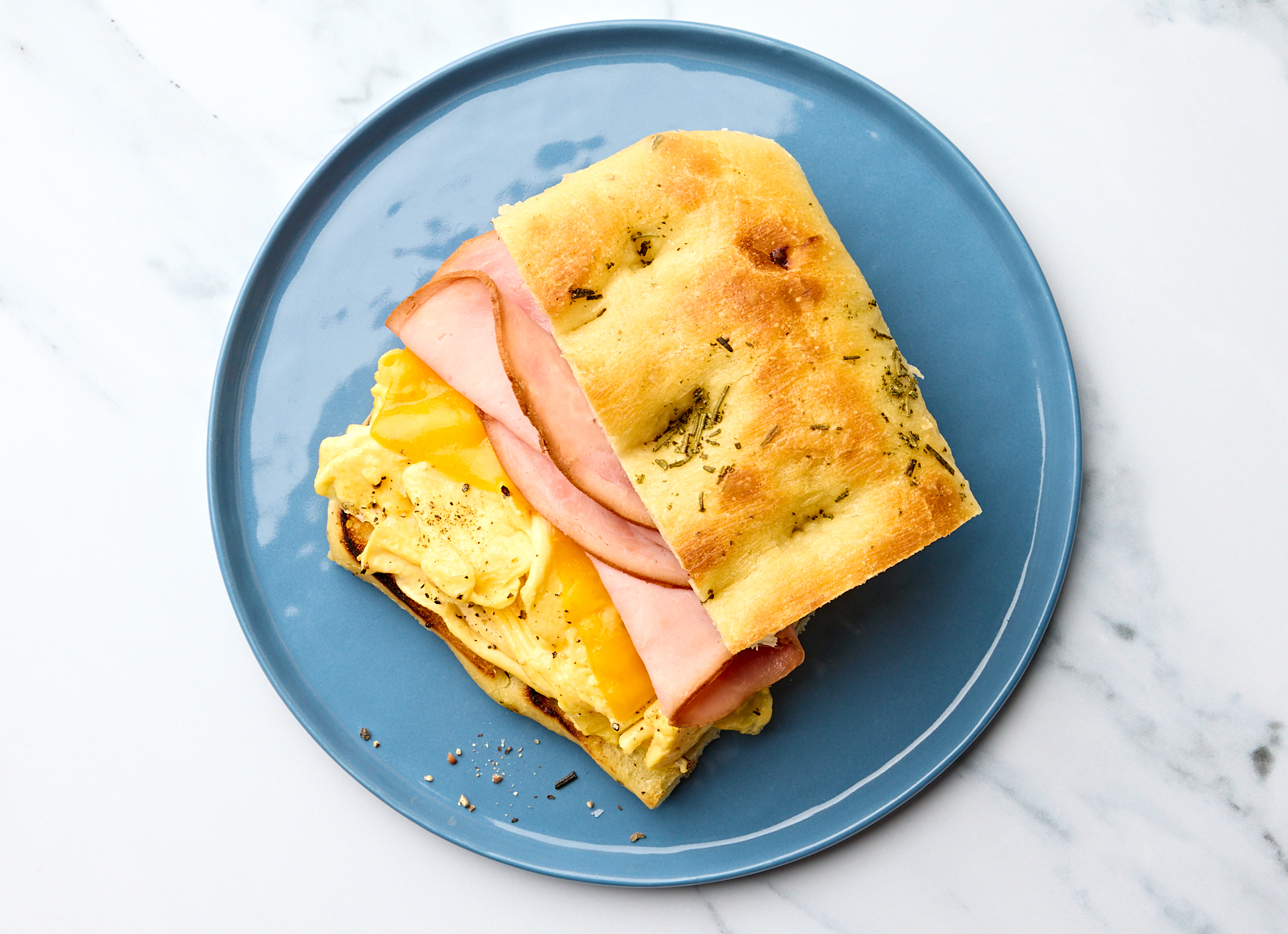 Cheesy Ham + Egg Panini
