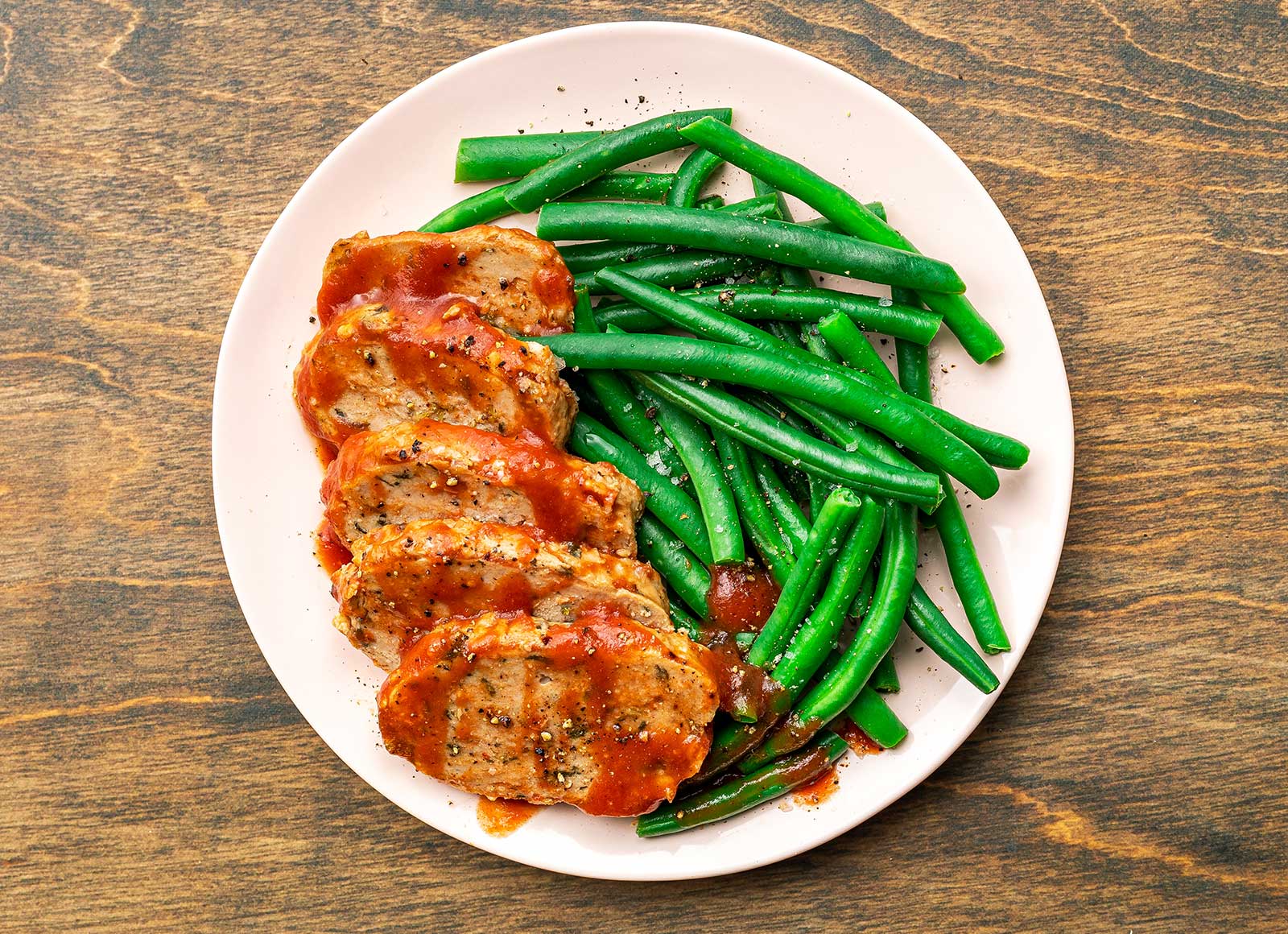 All-American Turkey Meatloaf + Green Beans