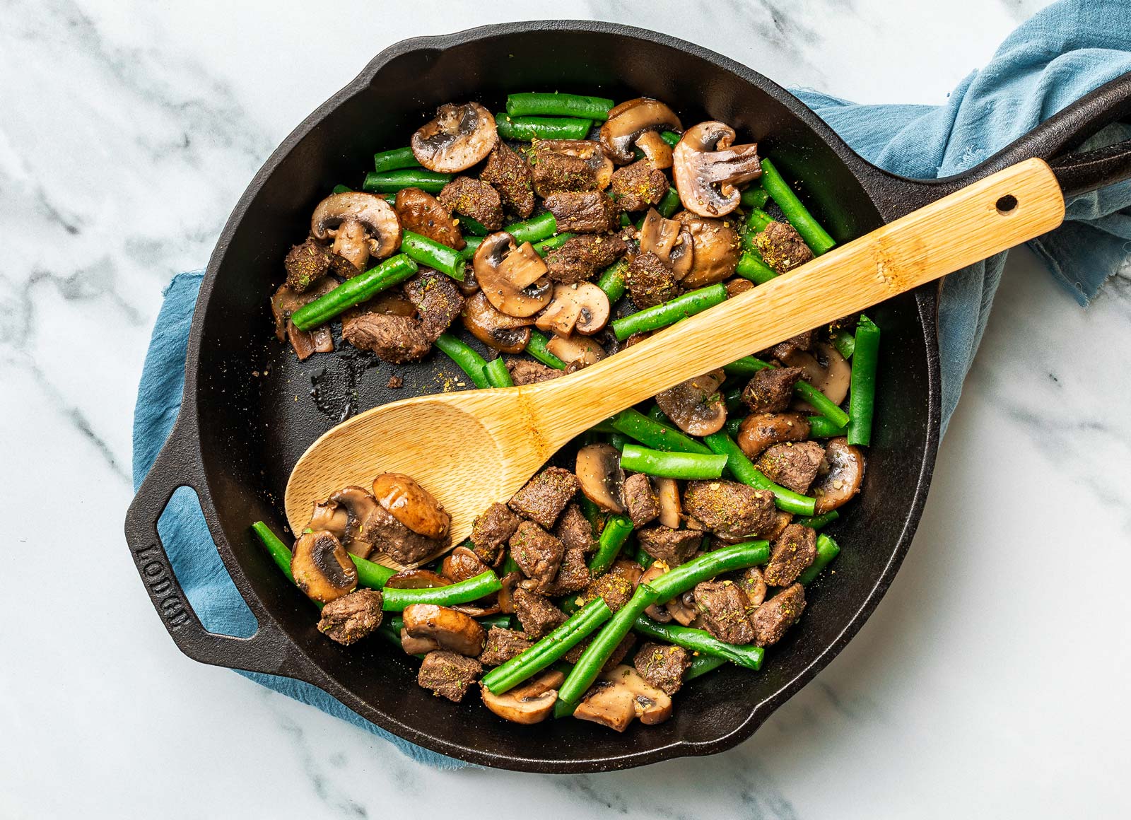 Garlic + Herb Bison with Mushrooms