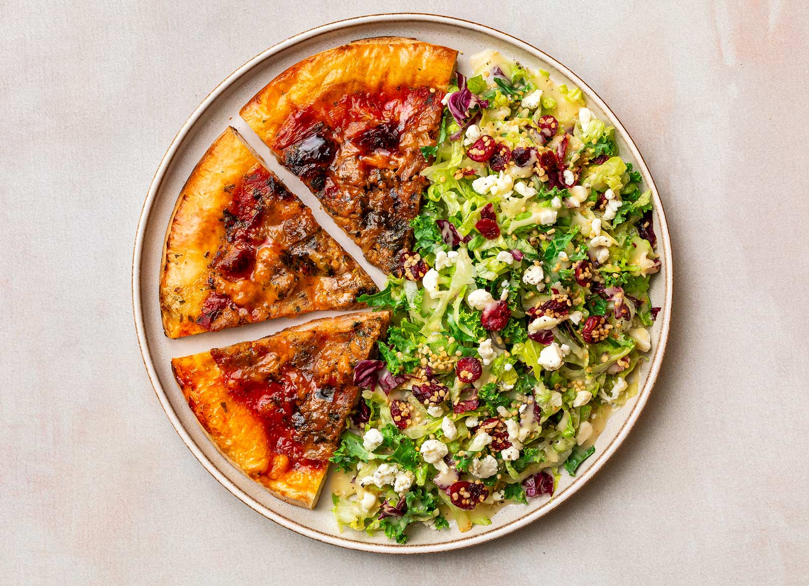 Italian Sausage Pizza + Citrus Chopped Salad Hungryroot