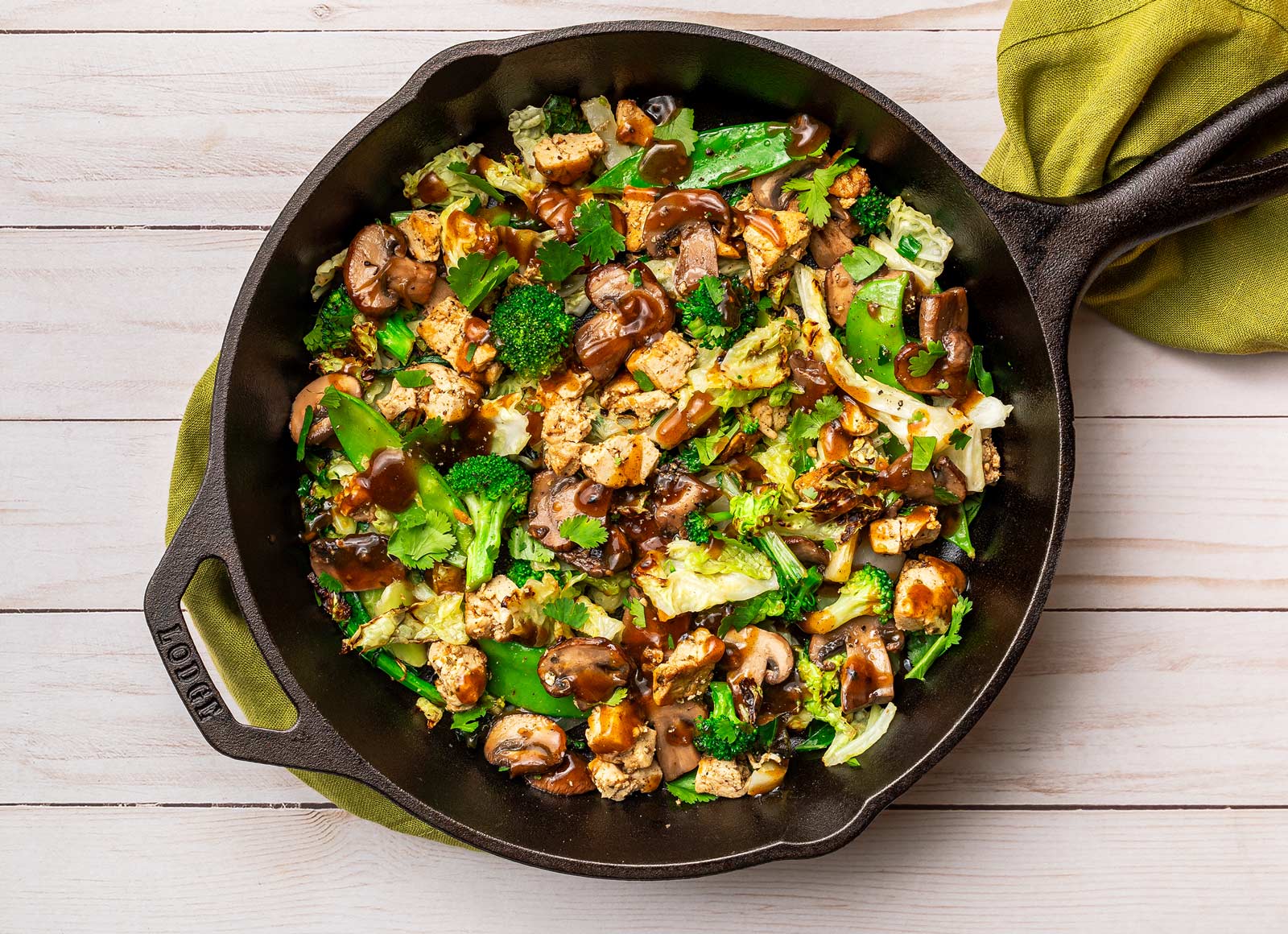 Black Pepper Savory Spiced Tofu Bites Mixed Veggie Stir Fry